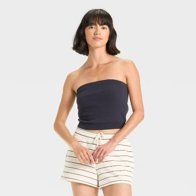 Women's Leisure Studio French Terry Tube Top - Universal Thread™ | Target
