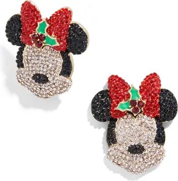 BaubleBar Deck the Halls Disney Minnie Mouse Stud Earrings | Nordstrom | Nordstrom