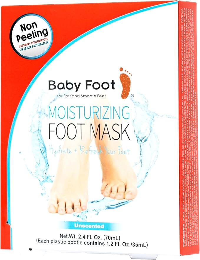 Baby Foot Unscented Non-Peel Moisturing Mask – Hydrate and Refesh in 15-Minute - No Pain Feet T... | Amazon (US)