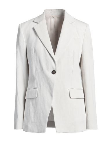 Brunello Cucinelli Woman Blazer Light grey Size 0 Cotton, Linen, Brass | YOOX (US)
