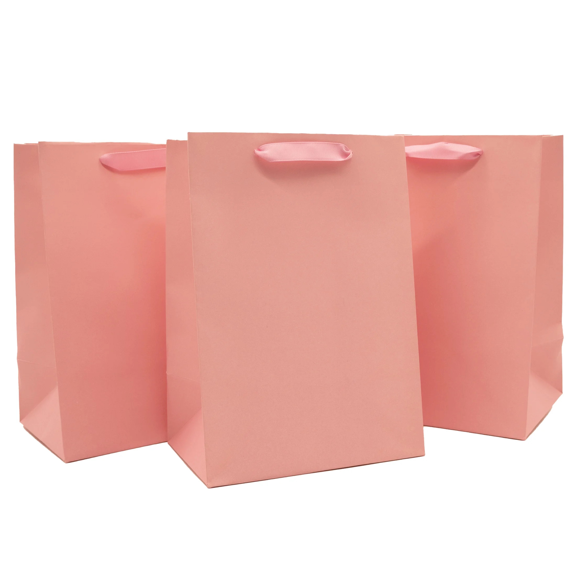 Large Pink Gift Bags, 7" x 10", 3 Count, by Way To Celebrate | Walmart (US)