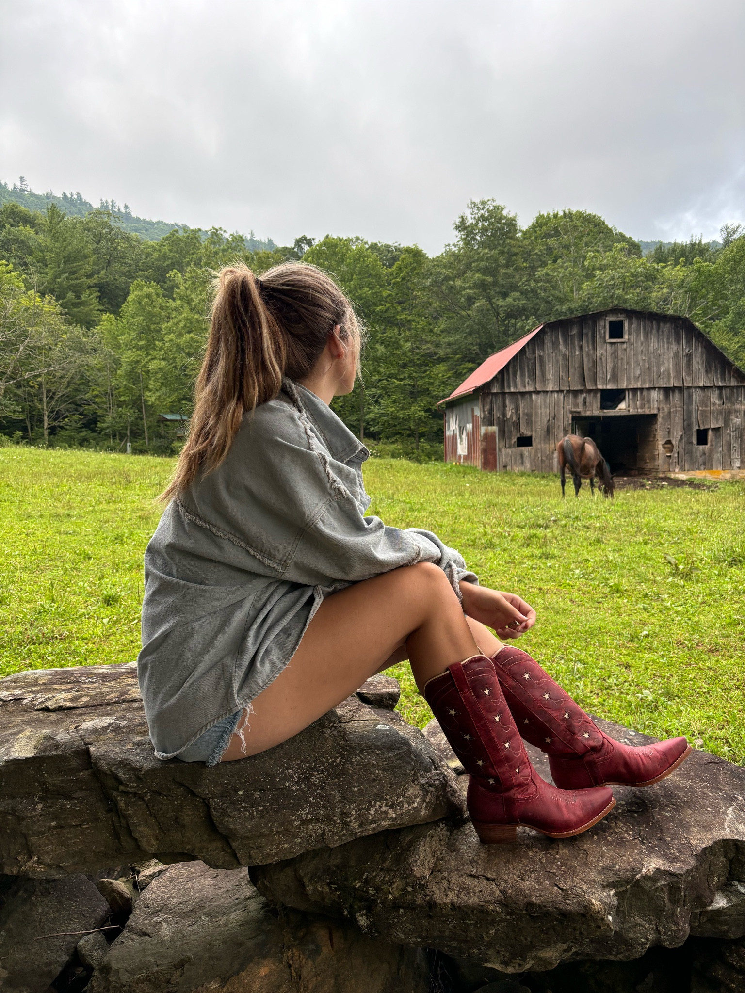 Mountain retreat off grid living! Tecovas is sold out of these star boots so linking some similar options!

#LTKTravel #LTKShoeCrush #LTKxVICI