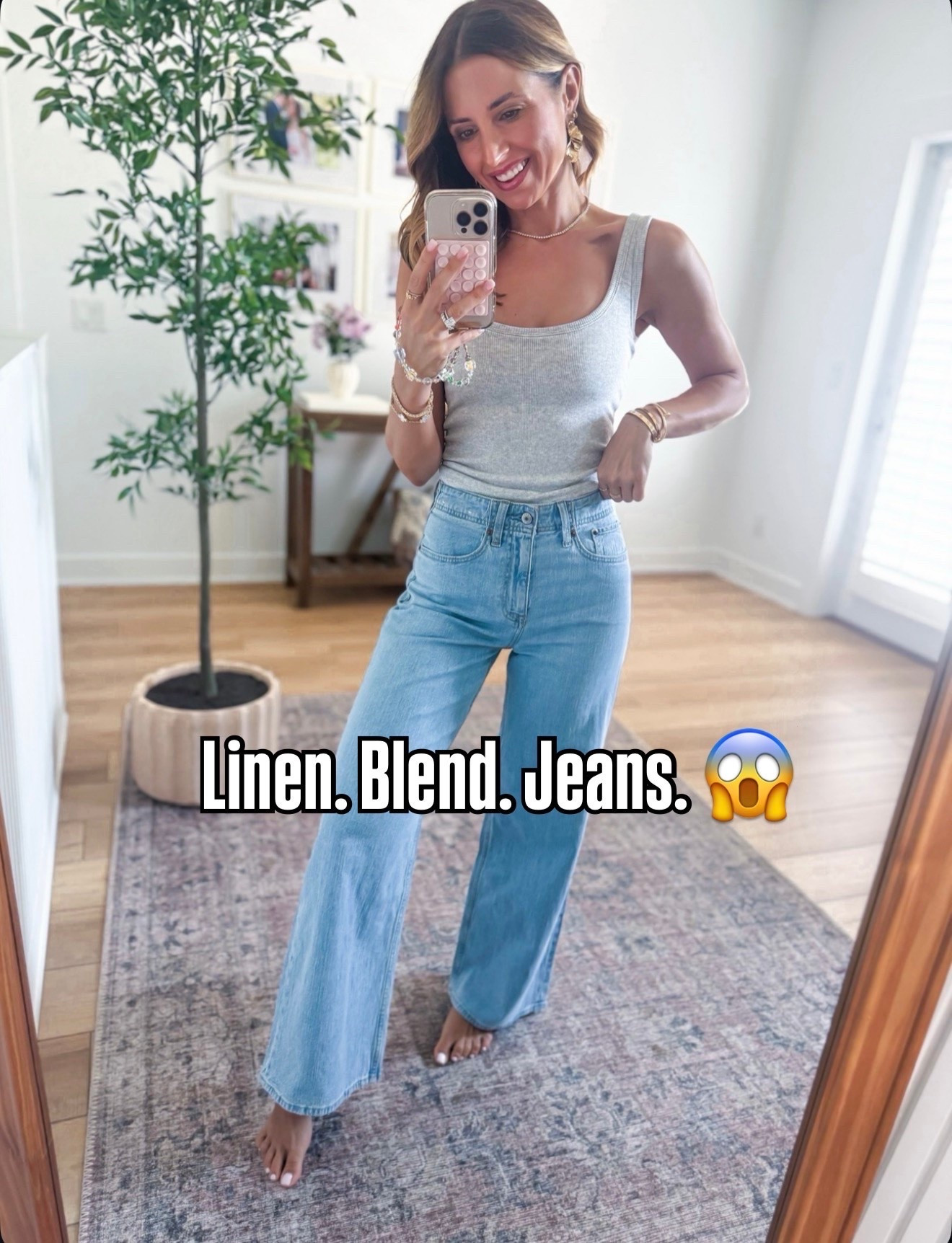 12 little things making my life better right now! I love these linen blend jeans from Abercrombie! Wearing 24 short and XXS in ribbed tank. Summer outfit. Every day outfit. Mom outfit. Elevated casual outfit.

#LTKootd #LTKgrwm #LTKPetite