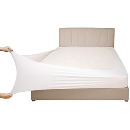 Box Spring Cover King Size - Jersey Knit & Stretchy Wrap Around 4 Sides Bed Skirt for Hotel & Home - | Amazon (US)