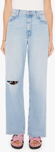 MOTHER Spinner Ripped High Waist Wide Leg Jeans | Nordstrom | Nordstrom