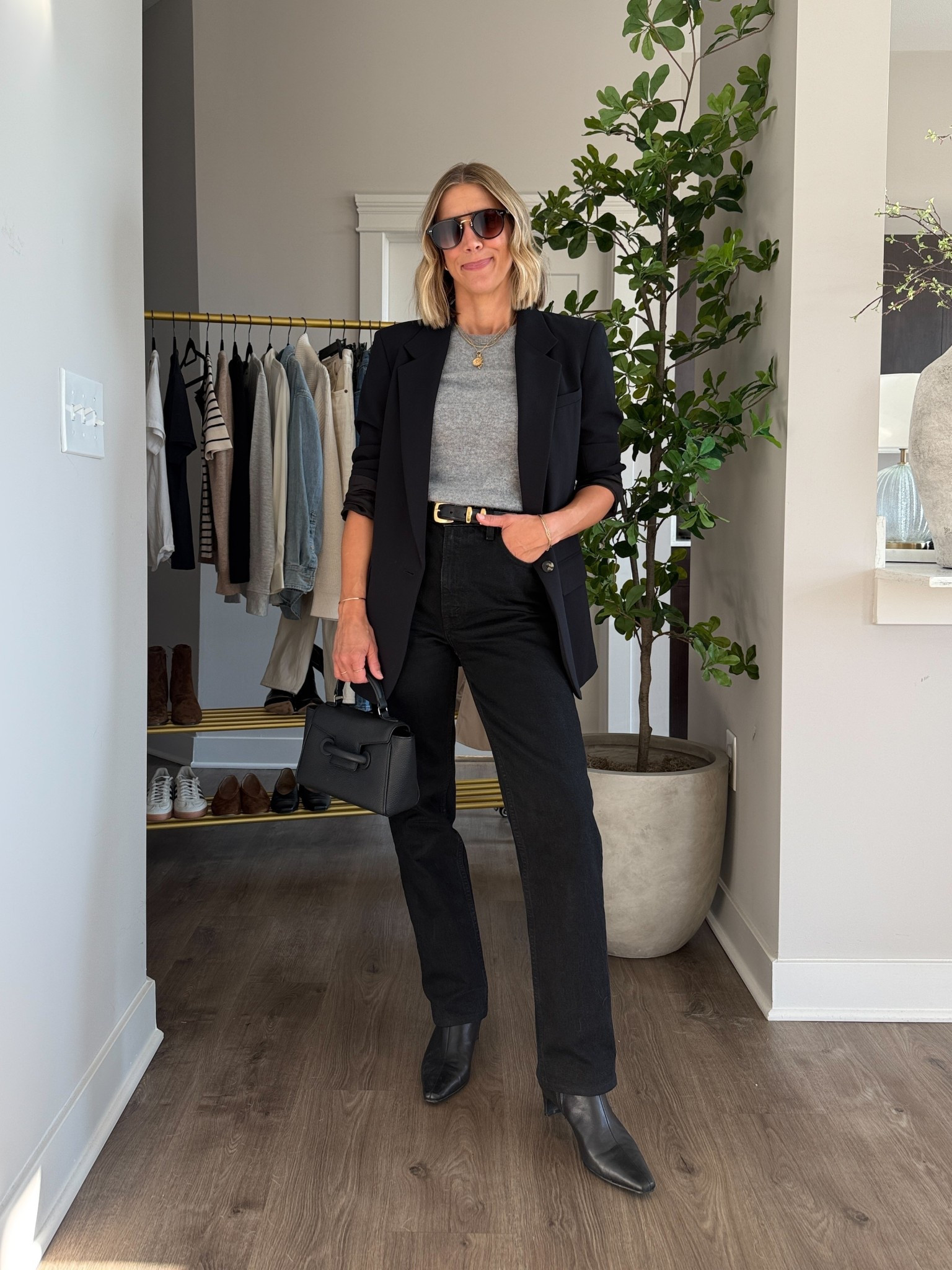 Wearing 26/regular jeans, small cashmere tee, 4 blazer, small belt, boots tts

#LTKStyleTip #LTKFindsUnder100 #LTKOver40