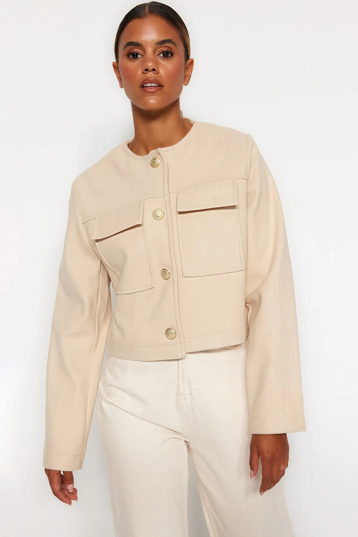 Trendyol Collection Winterjacke - Braun - Shacket | Trendyol DE