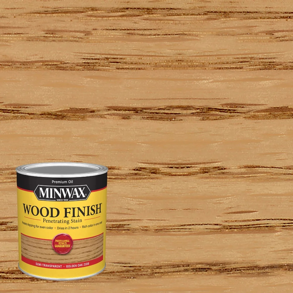 Minwax Wood Finish Penetrating Stain, Golden Oak, 1 Quart | Walmart (US)