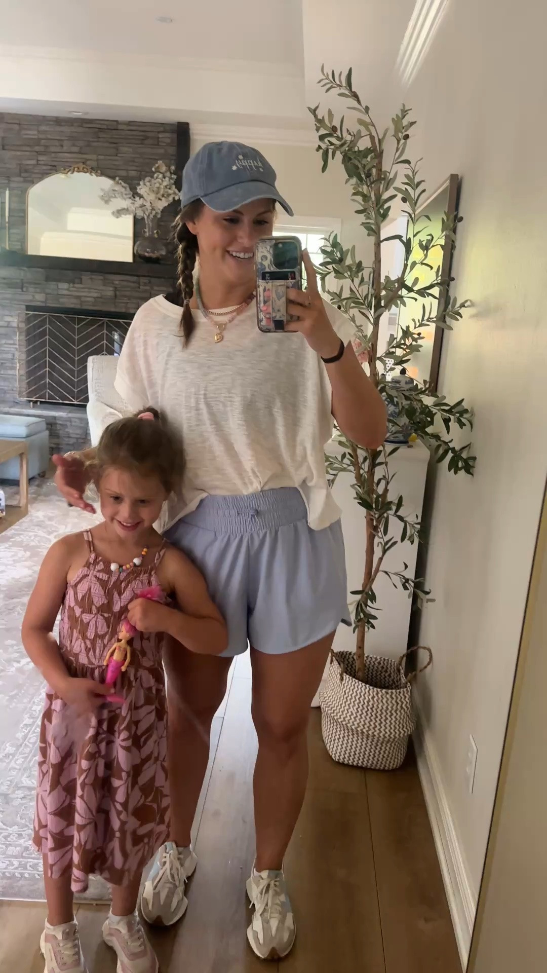 Hot mom walk (literally) 🥵 

Wore a sports bra with this flowy, breathable top and shorts on this hot day? Got a lot of compliments on my beaded necklace too!

#LTKootd #LTKmomlife #LTKvlog