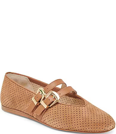 Dolce Vita Baylee Perforated Suede Mary Jane Ballet Flats - 9.5 | Dillard's