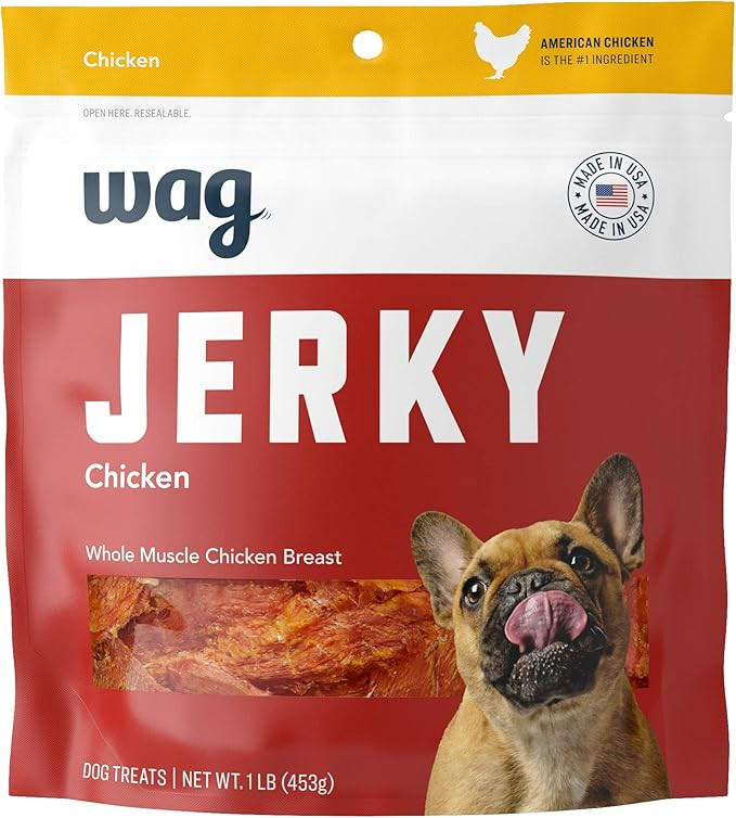 Amazon Brand – Wag Chewy Whole Muscle American Jerky Dog Treats – Chicken | Amazon (US)