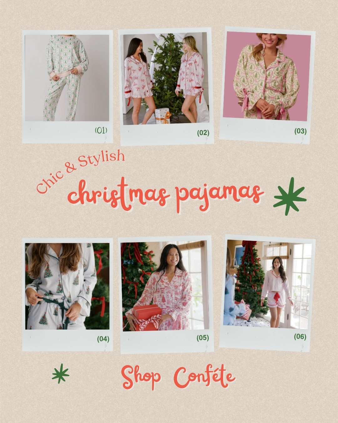 Celebrate the holidays in style with chic Christmas pajamas from Confête. These festive matching sets blend comfort and elegance, perfect for cozy mornings, family photos, or gifting to your favorite Christmas enthusiast. Shop the best holiday sleepwear and women’s pajama sets that make December mornings feel magical.

#LTKGiftGuide #LTKHoliday #LTKFindsUnder100