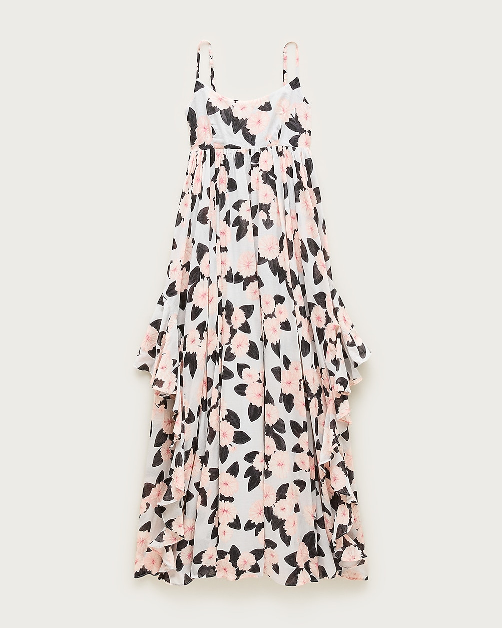 Ruffle maxi dress in peony print | J. Crew US