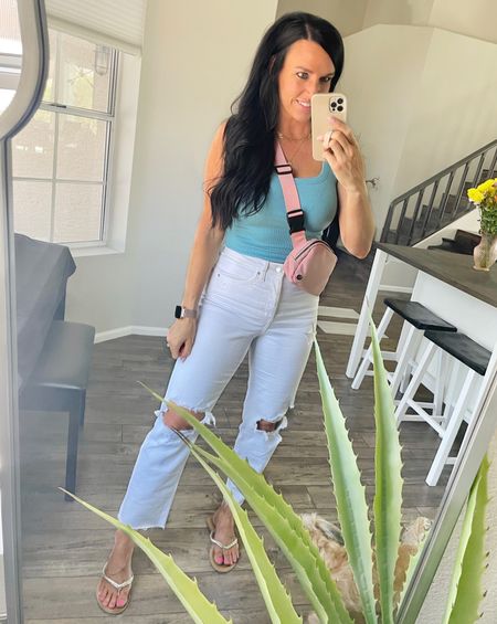 Summer staple— my favorite white jeans EVER! Just $25!

I am in my normal size 4. My top is old, but I am linking up an almost identical color and ribbed style!

• jeans • white jeans • Target • Abercrombie • vacation outfit • summer outfit • spring outfit • tank top • white denim • summer jeans •

#LTKunder50 #LTKFind #LTKsalealert