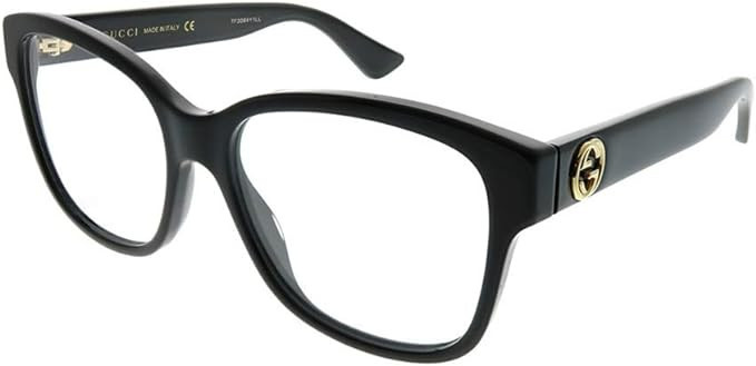 Gucci Square Eyeglasses GG0038O 001 Black 54mm 0038 | Amazon (US)