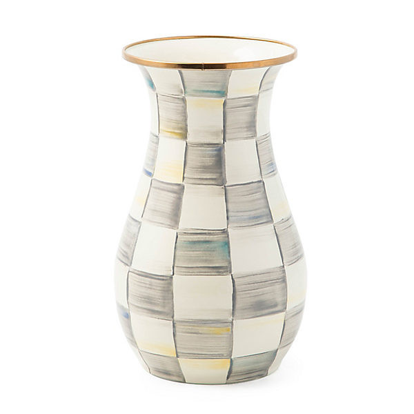 MacKenzie-Childs Sterling Check Tall Vase | MacKenzie-Childs