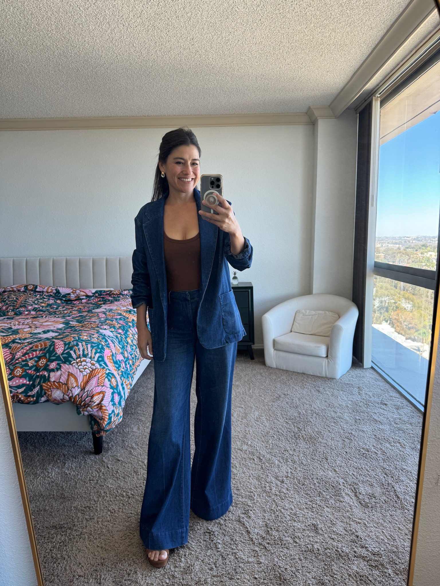 OOTD: Frank and Eileen denim suit paired with Margaux platform heels and Heaven Mayhem mixed metal earrings. 

 

#LTKootd #LTKSeasonal #LTKOver40