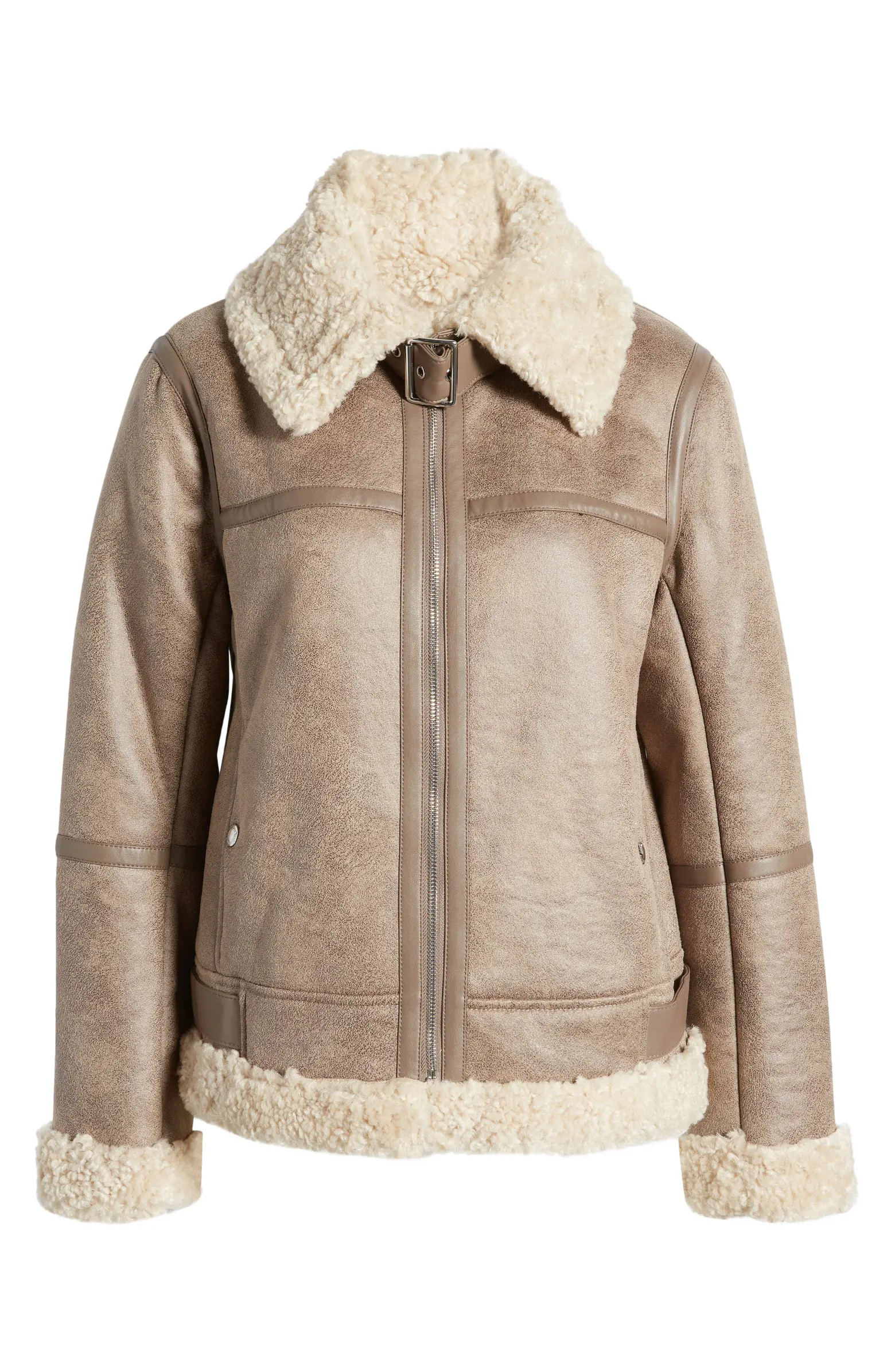 Sam Edelman Faux Shearling Aviator Jacket | Nordstrom | Nordstrom