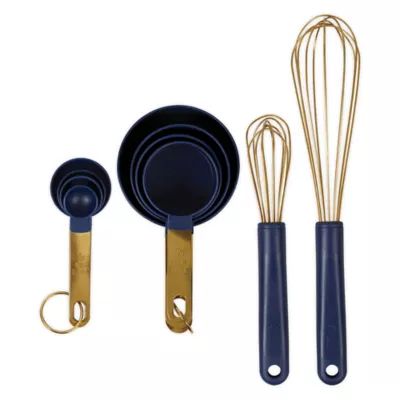 Wilton™ 10-Piece Plastic Baking Tools in Navy/Gold | Bed Bath & Beyond | Bed Bath & Beyond