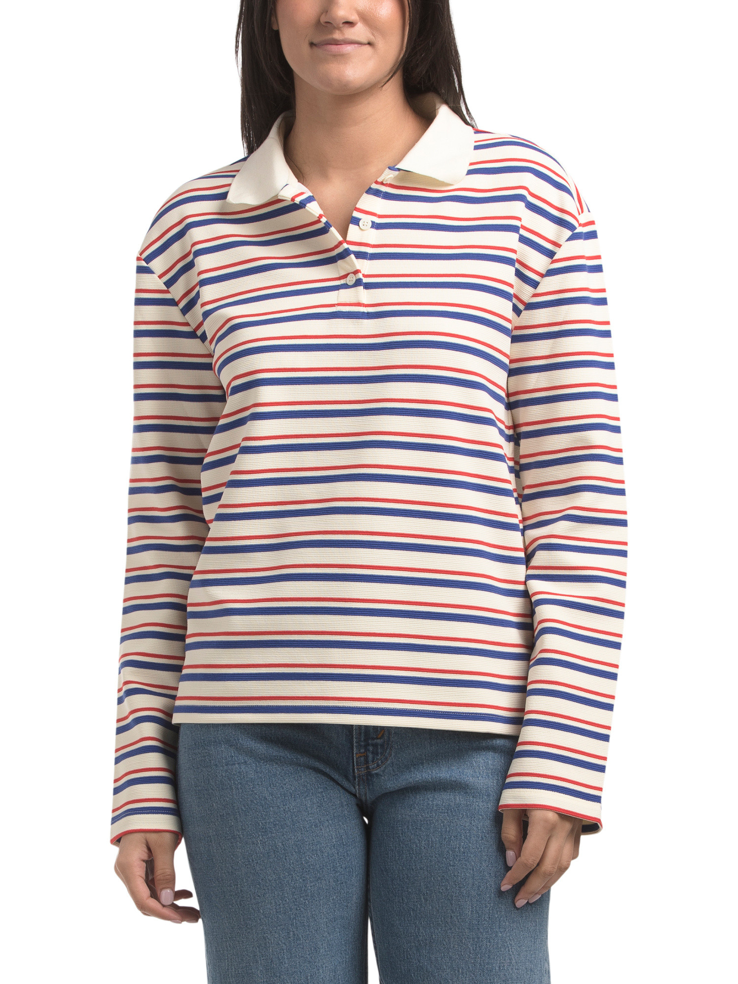 Striped Long Sleeve Knit Top | TJ Maxx