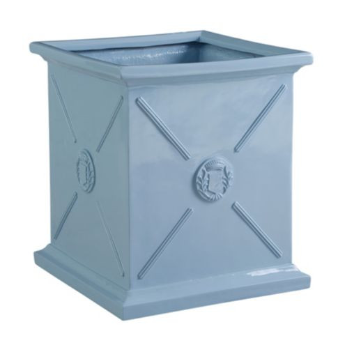 Beauclaire Anduze Planter Square Fiberglass Garden with Shield Crest Relief | Ballard Designs, Inc.