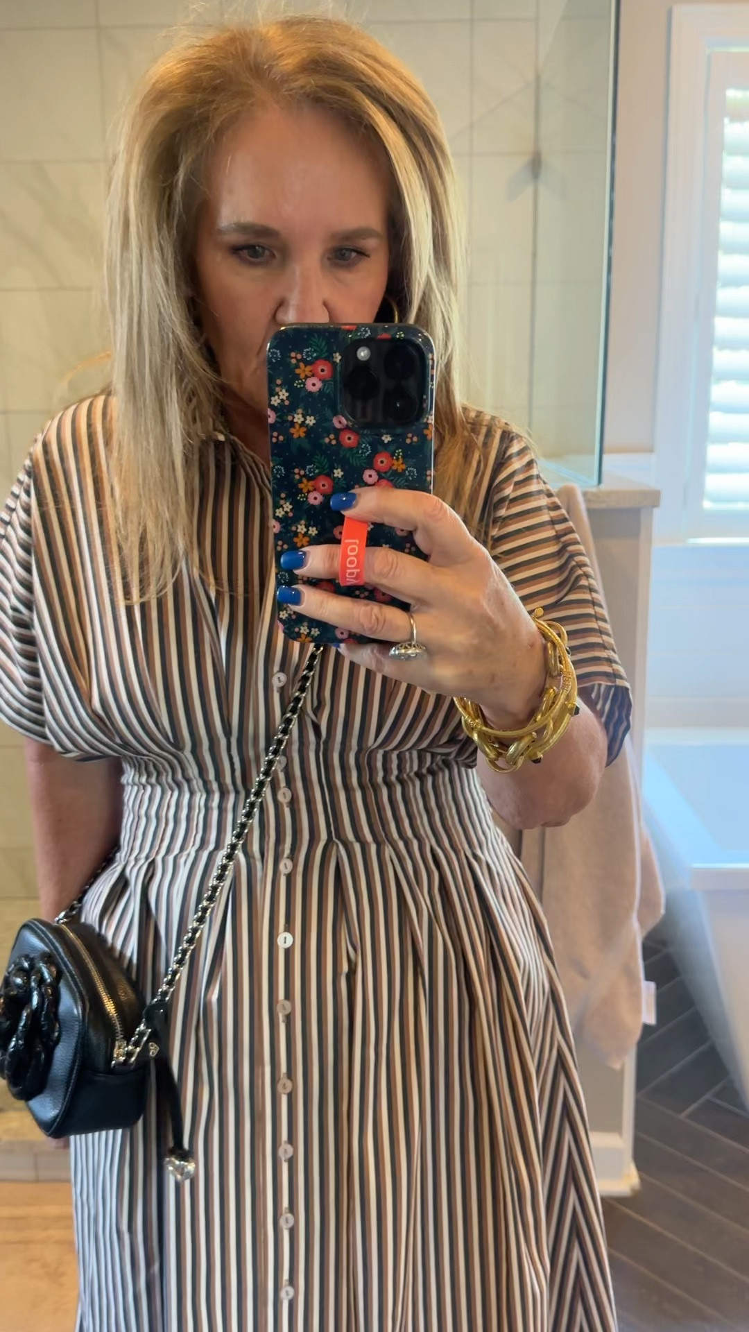 #ootd! Heading to a business lunch   Nothing too frilly but wanted something elevated. Not professional! I’m wearing a medium in the Anthropologie tobie dress. 
Dress fully stocked in leopard and a grey/white stripe. This stripe will deliver in September  

Brighton accessories that I have loved. 
And Julie Vos bracelets. My go to. 


Summer dress fall dress casual dress 

#LTKOver40 #LTKMidsize #LTKSeasonal