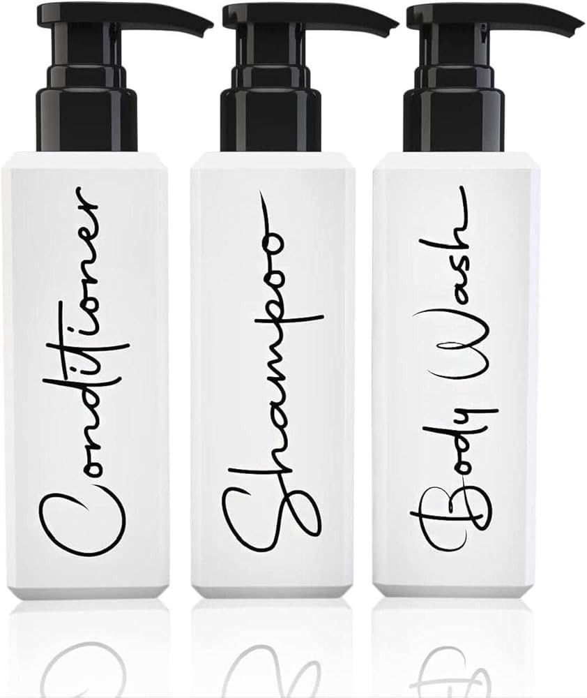 Luxury Spa-Inspired Shampoo and Conditioner Dispenser - Pump Bottles for Shower Wall - Set of 3 R... | Amazon (US)