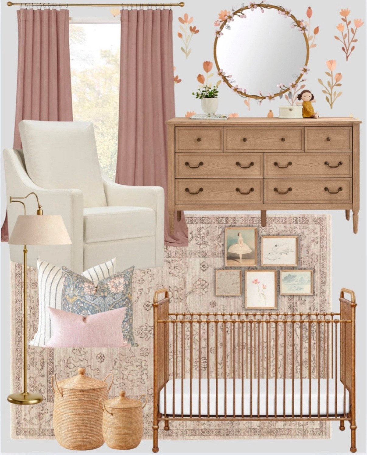 Baby girl nursery, nursery decor, vintage nursery, nursery design, nursery furniture, nursery, crib, gold crib, vintage dresser, vintage decor 

#LTKSaleAlert #LTKBaby #LTKHome
