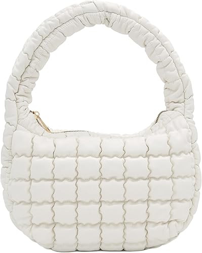 FashionPuzzle Soft PU Leather Lightweight Quilted Puffer Bag | Amazon (US)