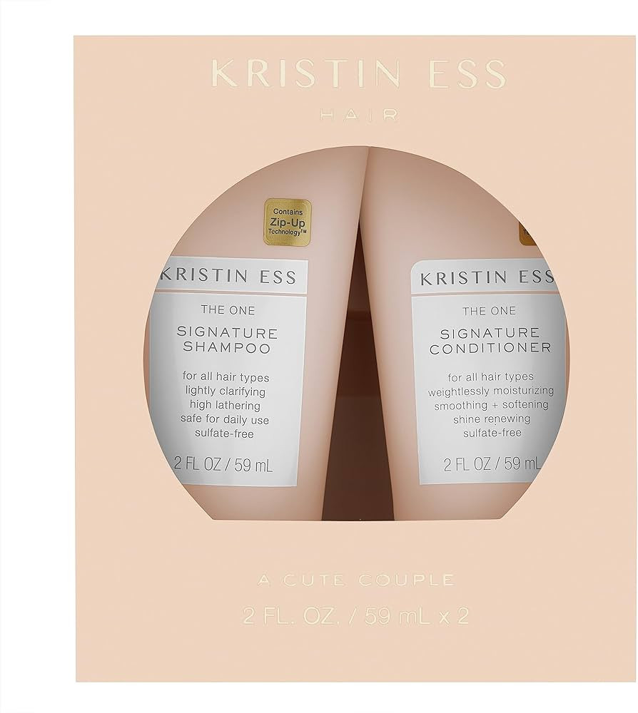 Kristin Ess Signature Travel Size Salon Shampoo + Conditioner Set for Moisture, Softness + Shine ... | Amazon (US)
