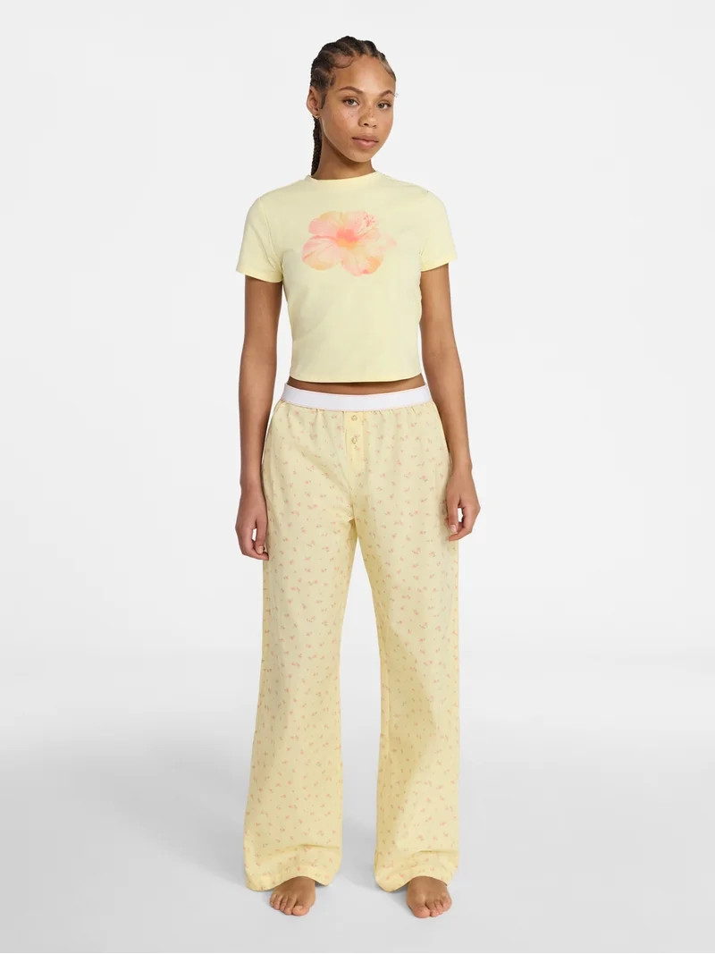 No Boundaries Sleepwear Boxer Pants, Women's XS-XXL | Walmart (US)