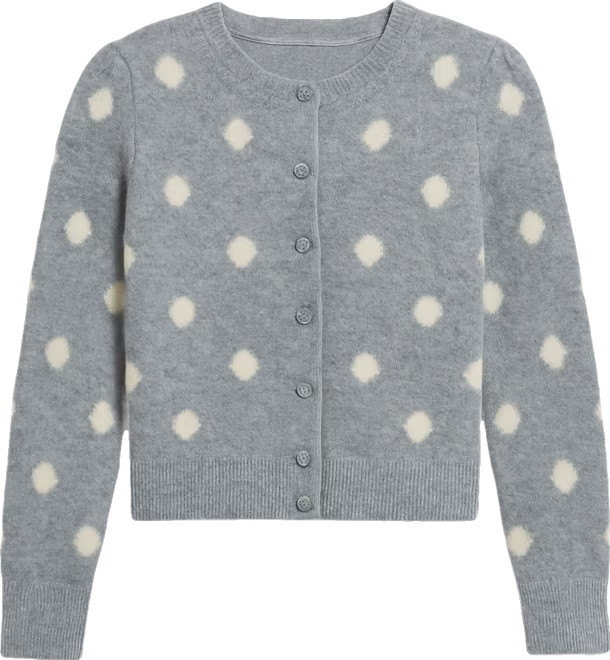 Women's Long-Sleeve Eyelash Dot Cardigan Sweater, Macy's Exclusive | Macy's