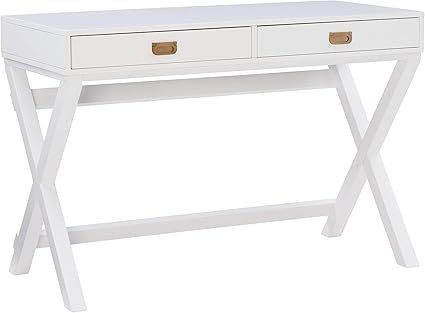 Linon Desk, White, 44"W x 20"D x 30"H | Amazon (US)