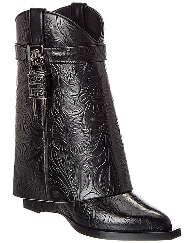 Shark Lock Leather Cowboy Boot | Gilt & Gilt City