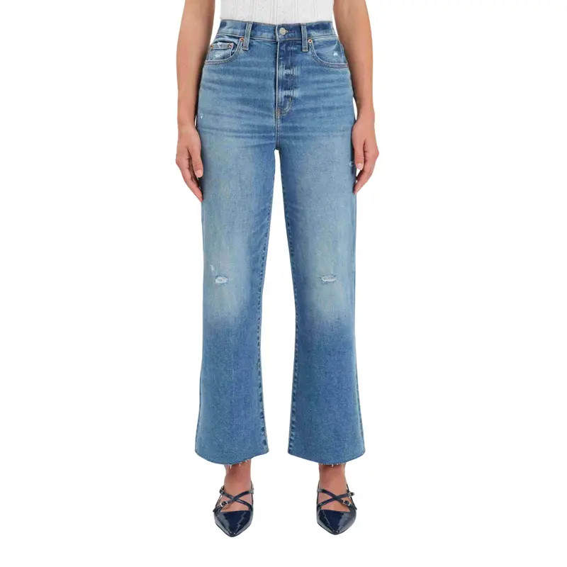 DAZE Pleaser High Waist Raw Hem Crop Jeans in Magic Hour at Nordstrom Rack, Size 26 | Nordstrom Rack