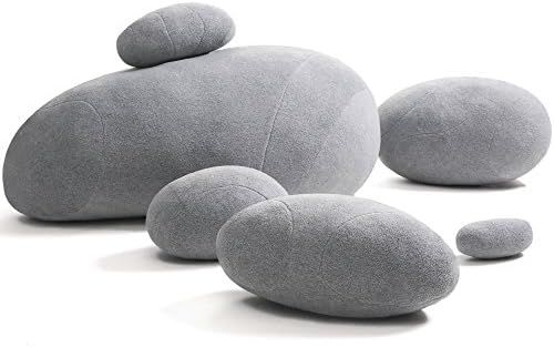 WOWMAX Three-Dimensional Curve Living Stones Pillows 6 Mix Sizes Stuffed Pillows Big Rock Pillows... | Amazon (US)