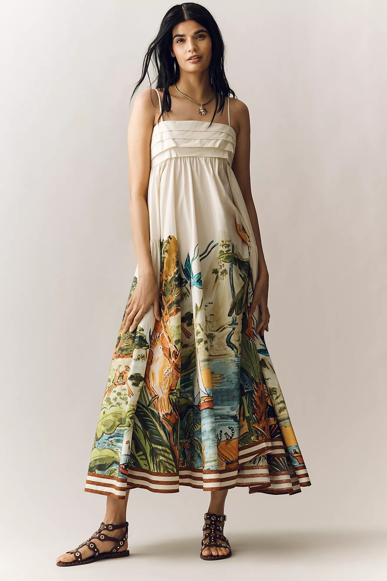 ALÉMAIS Toucan Tango Cotton Midi Dress | Anthropologie (US)