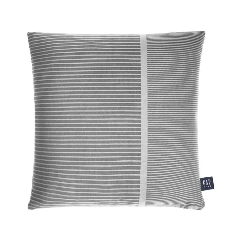 Gap Home Asymmetrical Stripe Decorative Square Throw Pillow Grey 20" x 20" | Walmart (US)