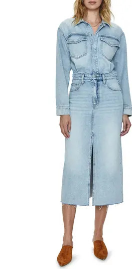 Pistola Amira Long Sleeve Denim Midi Dress | Nordstrom | Nordstrom