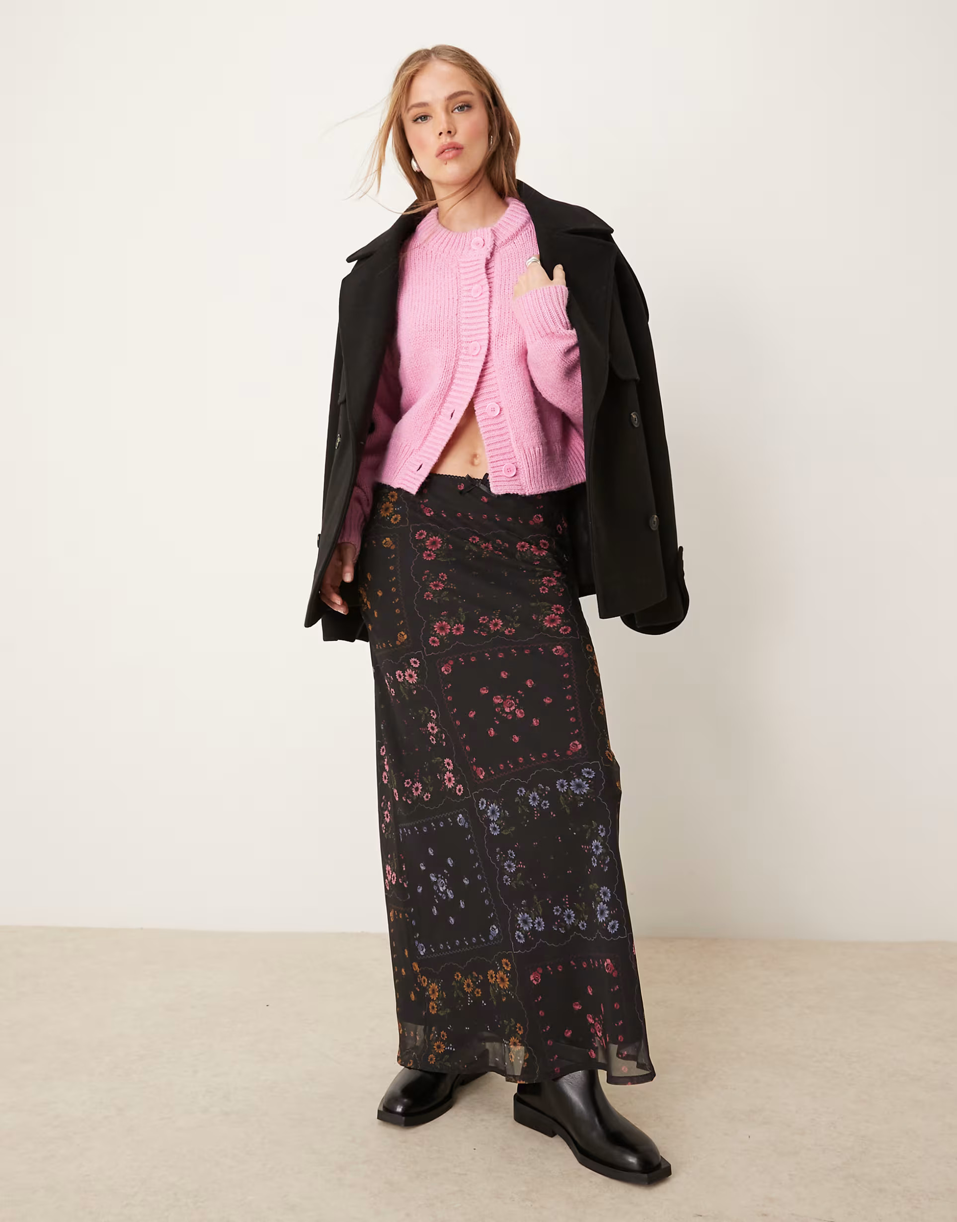 Miss Selfridge bias maxi skirt in floral print | ASOS | ASOS (Global)