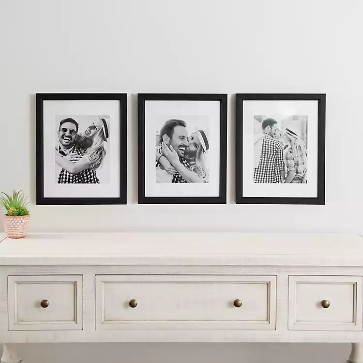 Black Matted 3-pc. Gallery Wall Frame Set, 8x10 | Kirkland's Home