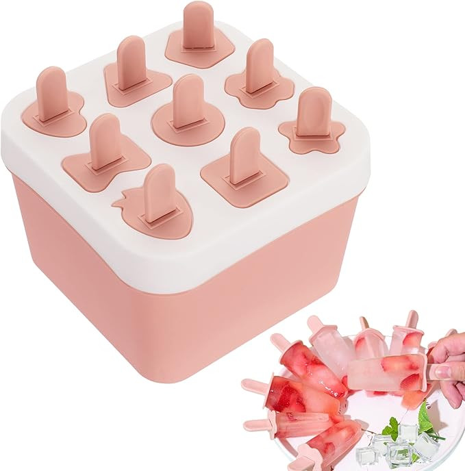 FEBSNOW Popsicle Molds Set 9 Ice Cream Maker Reusable Ice Pop Molds BPA Free Popsicle Maker Molds... | Amazon (US)