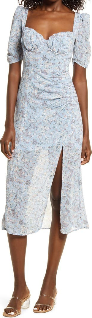 Floral Milkmaid Midi Dress | Nordstrom