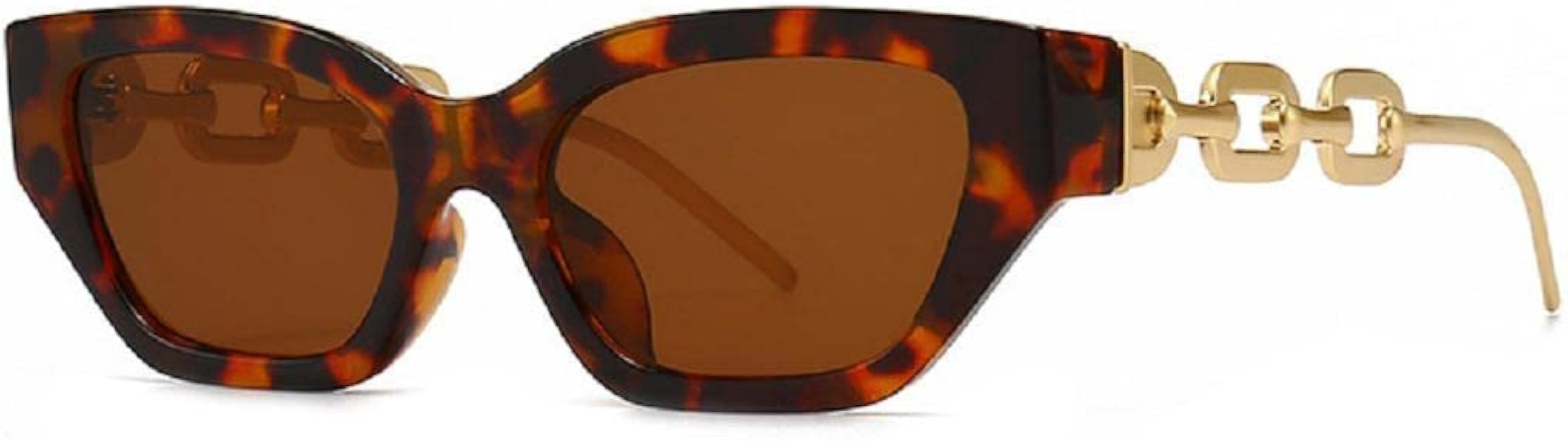 Metal Chain Design Cat Eye Sunglasses UV400 Protection | Amazon (US)