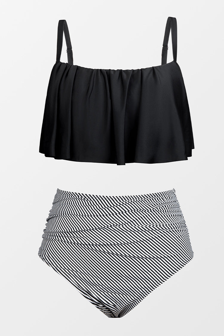 Ruffle Plus Size Bikini With High Waisted Bottom | Cupshe