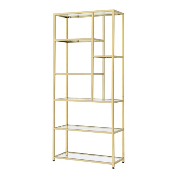 Alessandra 90.6'' H x 39.4'' W Iron Etagere Bookcase | Wayfair North America