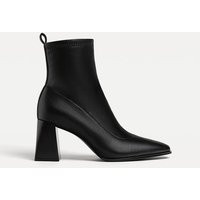 Stradivarius Stretch-Stiefeletten mit Absatz SCHWARZ 40 | Stradivarius DE