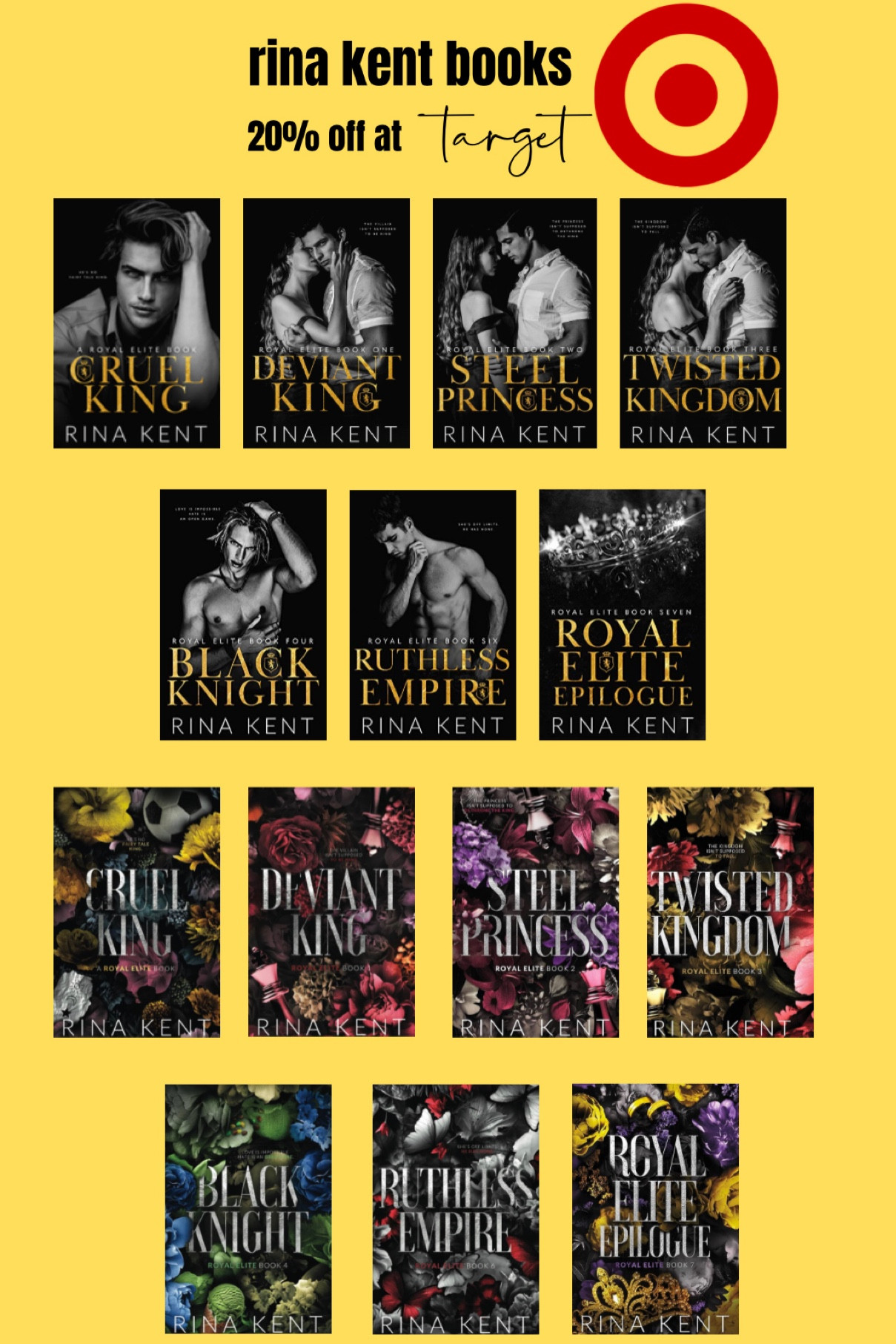 Rina kent books 20% off at target this week!! 