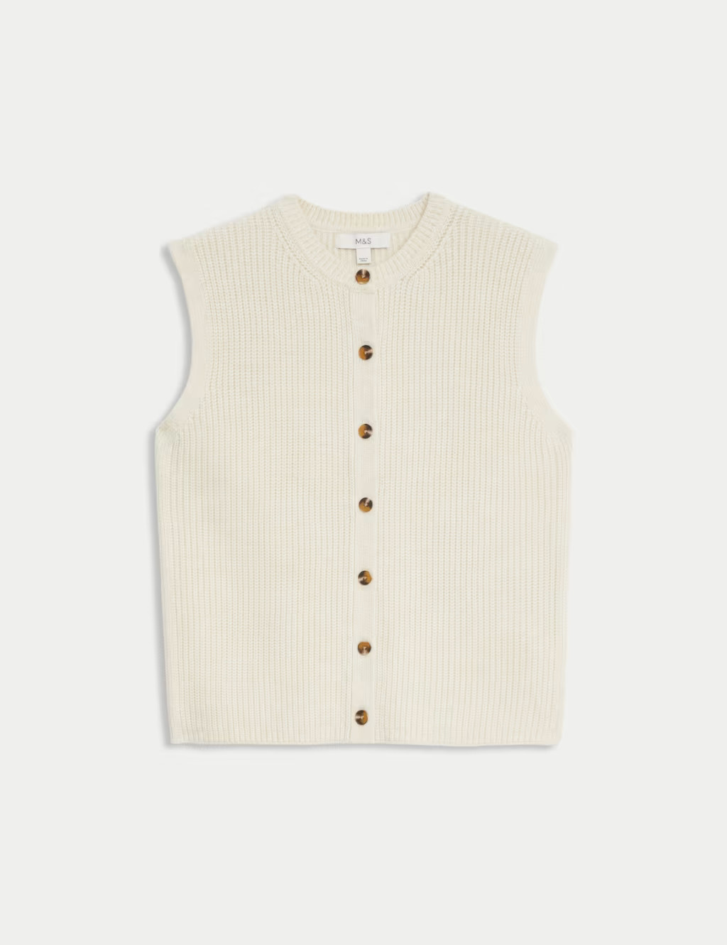 Cloud-yarn Knitted Crew Neck Waistcoat | Marks & Spencer (UK)