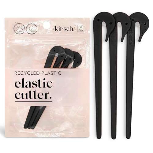 Kitsch Hair Tie Cutter – Easy To Use, Pain Free Rubber Band Cutter for Hair Kids, Baby & Toddler Girls | Ideal Gifts for Women – Black, 3pc Set | Amazon (US)